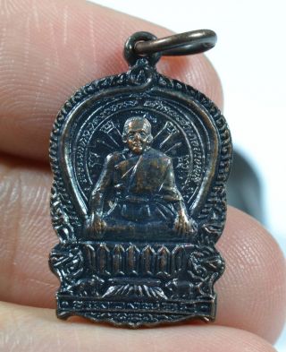 Phra Lp Phrathep Coin Copper Amulet Pendant Thailand 5 - 60 photo