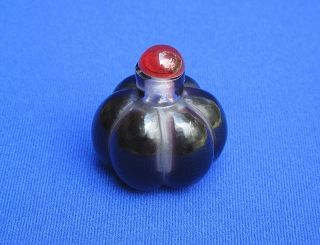 Antique Chinese Purple Peking Glass Squash Snuff Bottle photo