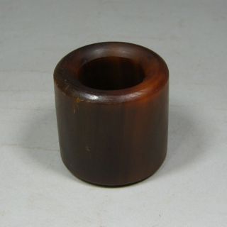 Old Chinese Buffalo Horn Carved Thumb Ring photo