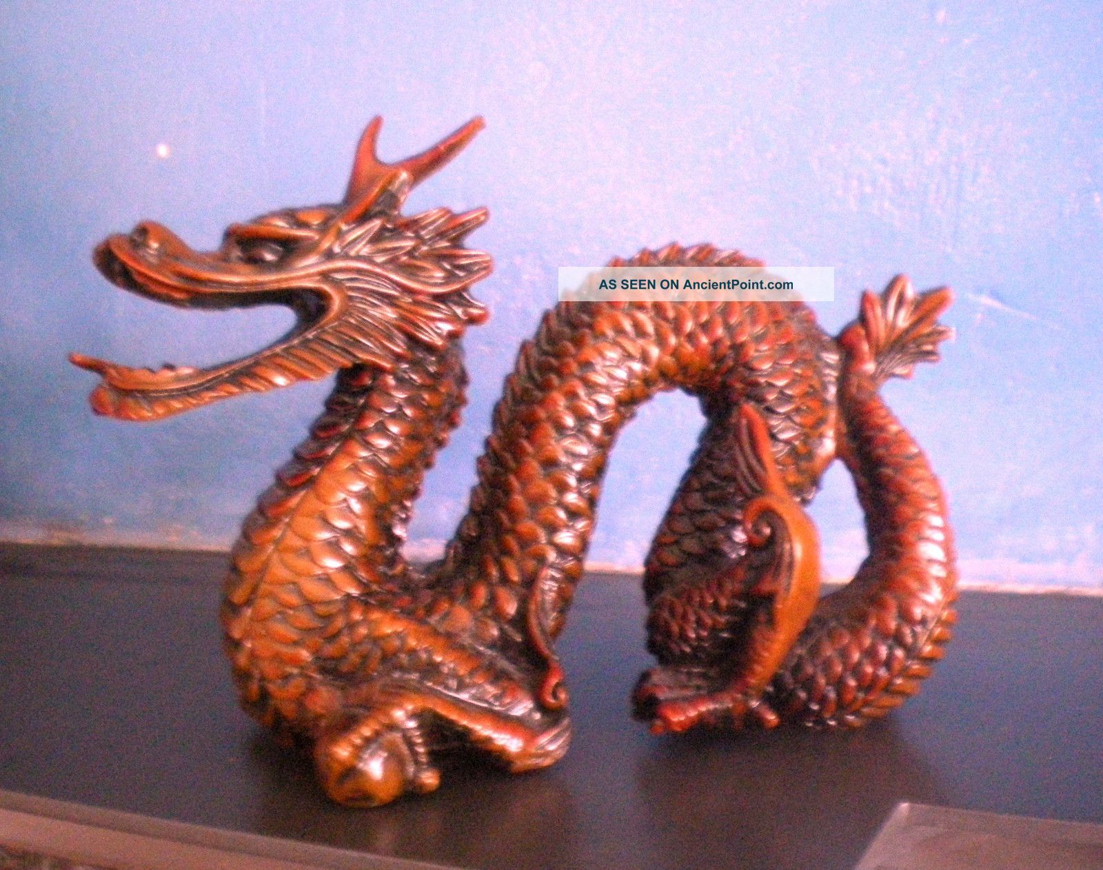 Vintage Chinese Dragon Fierce Redstone ? Hardstone Carved Heavy Jade/ Hardstone photo