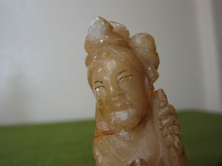 Vintage/antique ?white Jade Asian Figurine/statue photo