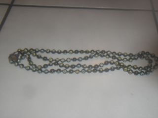 Vintage Chinese Cloisonne Enamel Flower Bead Necklace photo