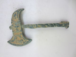 Collection Bronze Chinese Delicate Carving Axe Shape Weapon Statue - - Rf photo