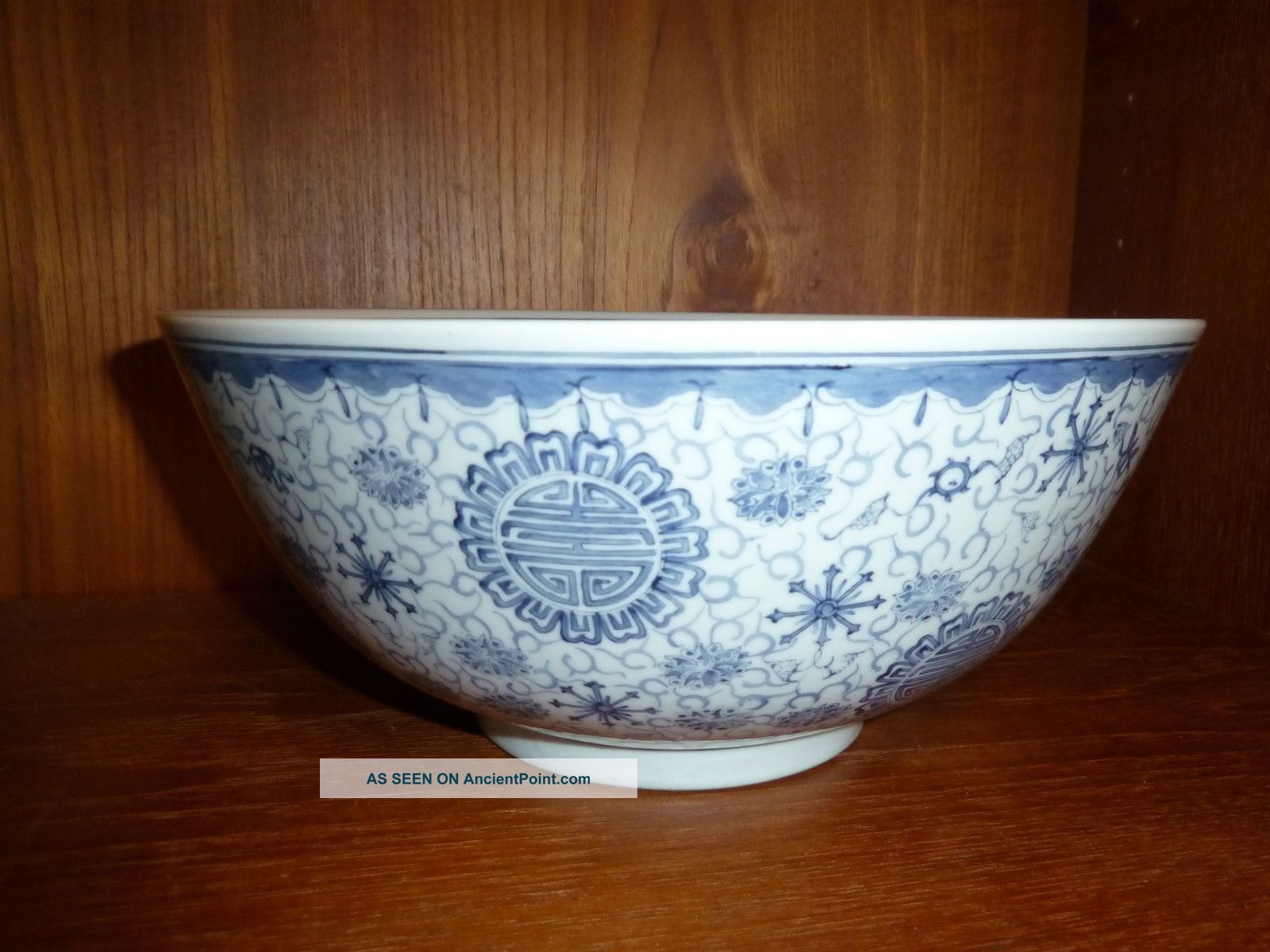 Antique Chinese Blue & White Hand Painted Bowl 10 