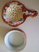 Antique Japanese Scenic Porcelain Tea Strainer & Holder,  Geisha,  Infuser Teapots & Tea Sets photo 5