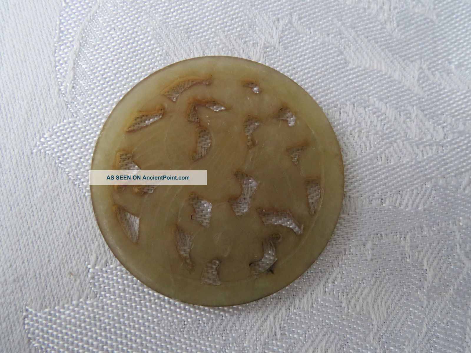 Antique Carved Jade Pendant Or For Final Design Peacock Bird Nr Other photo