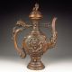 Chinese Bronze Flagon / Teapot / Wind Pot W Kang Xi Mark Nr Teapots photo 8