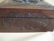 Antique Chinese Carved Hard Wood Box With Dragon Boxes photo 4