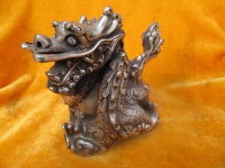 Chinese Copper Old Vivid Dragon Statue Lifelike Fancy Exquisite 1 photo