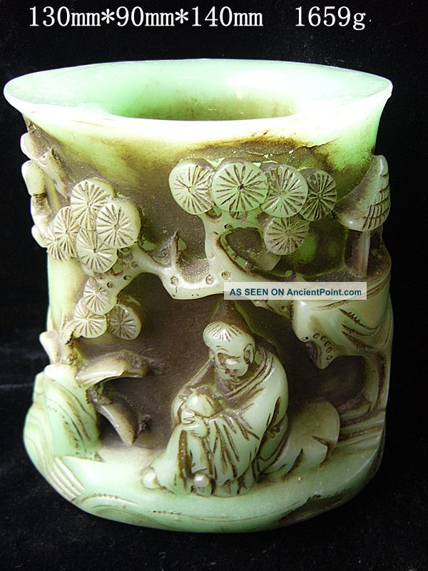 China ' S High - Quality Goods,  Xiu Jade,  The Relief,  The Brush Pot Pots photo