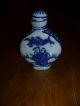 ~ Stunning Beautifully Painted Vintage Chinese Snuff Bottle Complete With Top ~~ Snuff Bottles photo 1