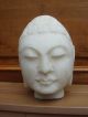 Antique Asian Chinese Carved Marble Stone Bust Buddha Statue Other photo 9