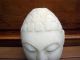 Antique Asian Chinese Carved Marble Stone Bust Buddha Statue Other photo 1