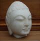 Antique Asian Chinese Carved Marble Stone Bust Buddha Statue Other photo 2