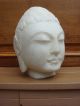 Antique Asian Chinese Carved Marble Stone Bust Buddha Statue Other photo 3