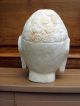 Antique Asian Chinese Carved Marble Stone Bust Buddha Statue Other photo 4