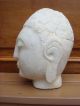 Antique Asian Chinese Carved Marble Stone Bust Buddha Statue Other photo 5