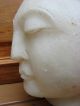 Antique Asian Chinese Carved Marble Stone Bust Buddha Statue Other photo 8
