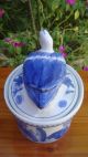 Antique Chinese 清 Qing Dynasty Blue & White Porcelain Covered Serving Dish/bowl Bowls photo 6