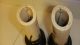 A Pair Of Vintage Japanese Faux Ivory With Gold Inserts Paintings & Scrolls photo 6