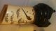 A Pair Of Vintage Japanese Faux Ivory With Gold Inserts Paintings & Scrolls photo 8