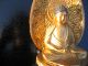 Japan Large Buddha Wood Statue 31cm Meiji Buddhism Butsuzo Amida Gold Leaf Statues photo 5