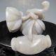 100% Natural Hetian Jade Hand - Carved Statue - - - Lotus Flower Nr/pc1410 Other photo 5