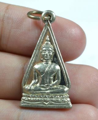 Phra Lp Toh Coin Silver Amulet Pendant Thailand 5 - 14 photo