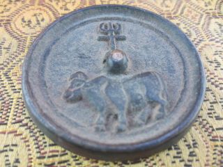 Collection Chinese Bronze Ancient Times Delicate12 Animals Mirror Bull Shape - - D2 photo