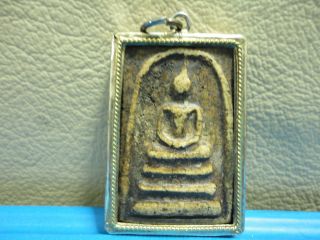 Phra Somdej Holy Buddha Wealth Rich Lucky Charm Thai Amulet Pendant photo