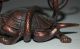 Chinese Copper Archaistic Chilong Turtle & Snake Statue Nr Snakes photo 4