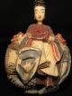 Ox Bone 象牙 Chinese Canton Carved Polychrome Snuff Bottle Empress On An Elephant Snuff Bottles photo 1