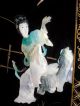 Antique Japanese Geisha Wood Lacquer & Mother Of Pearl Wall Panels Art Asian Paintings & Scrolls photo 9