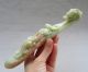 Antique Chinese Hetian Jade Carved Dragon Chi Dragon Take Hook Other photo 1