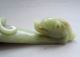 Antique Chinese Hetian Jade Carved Dragon Chi Dragon Take Hook Other photo 5