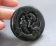 Chinese Hetian Black Green Jade Carved Plum Blossom Magpie Pendant Nr Other photo 1