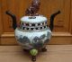 Antique Chinese Famille Verte Asian Porcelain Foo Dog Censer Incense Burners photo 8