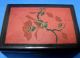Vintage,  Antique Japanese Lacquer Box Red Panel,  Hand Painted Gold & Black Bird Boxes photo 1