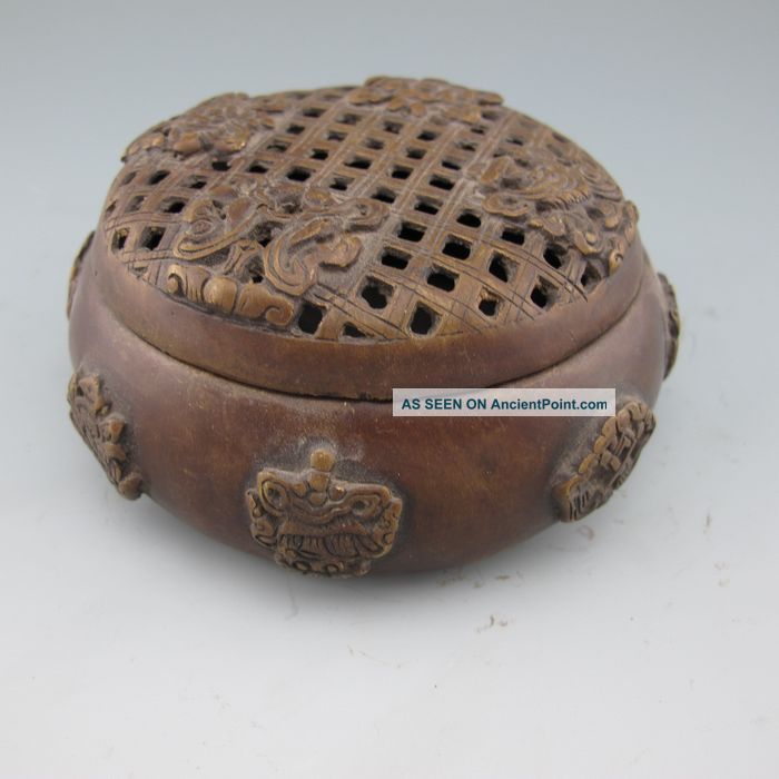 Retro Bronze Incense Burner W Qing Dynasty Mark Nr Incense Burners photo