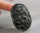 Chinese Hetian Black Green Jade Carved Dragon Phoenix Pendant Nr Other photo 1