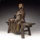Chinese Bronze Statue - Tang Xuanzang On Stool Nr Other photo 3