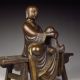 Chinese Bronze Statue - Tang Xuanzang On Stool Nr Other photo 5