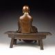 Chinese Bronze Statue - Tang Xuanzang On Stool Nr Other photo 6