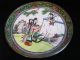 Incredible Antique Hallmarked Canton Enamel Boxed Sweat Meat Service Tray Set Plates photo 9