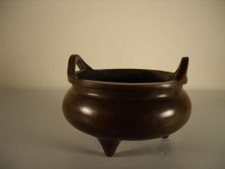 Bronze Chinese Ming Dynasty Incense Burners With Mark photo