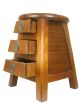 Chinese Pretty Wood Color 3 Drawer Round Stool/stand Other photo 2
