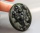 Chinese Hetian Black Green Jade Carved Buddha Pendant Nr Other photo 1