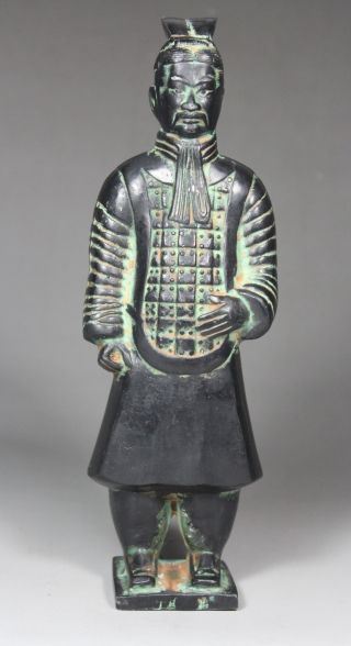 Chinese Handwork Terra - Cotta Warriors Old Bronze Statue photo