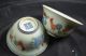 A Pair Antiques Porcelain Bucket Color Porcelain Chicken Bowl Bowls photo 5