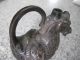 Chinese Bronze Wine Pot Carven Horse Shape Vivid Heavy Lid On The Head Teapots photo 3